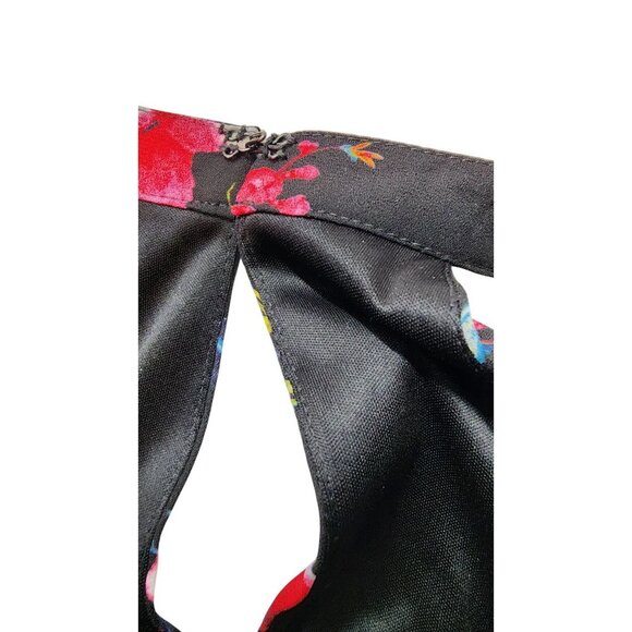 Express Dark Floral Belted Romper - Picture 13 of 15